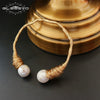 Natural Fresh Water Baroque White Pearl Bracelets Gift For Women Adjustable Bracelets & Bangle Fine Jewellery GB0059