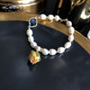 Natural Stone Fresh Water Baroque Pearl Adjustable Bracelet & Bangle For Women Flower Bracelets Jewelry Bracciali GB0046