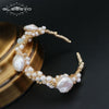Natural Stone Fresh Water Baroque White Pearl Bracelets Gift For Women Adjustable Bracelets & Bangle Jewelry GB0060