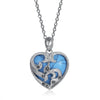 Brand Jewelry Natural Stone Turquoises Necklace Blue Color Heart Shape Women Party Jewelry Heart Necklace Pendant