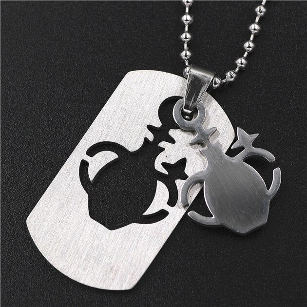 GO MAX  DGW Removable 12 constellation Pendant Necklace  -color Stainless Steel Men Chain Christian Zodiac Necklace Jewelry