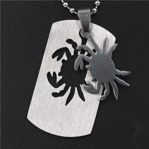 GO MAX  DGW Removable 12 constellation Pendant Necklace  -color Stainless Steel Men Chain Christian Zodiac Necklace Jewelry