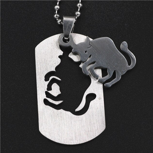 GO MAX  DGW Removable 12 constellation Pendant Necklace  -color Stainless Steel Men Chain Christian Zodiac Necklace Jewelry