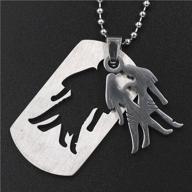 GO MAX  DGW Removable 12 constellation Pendant Necklace  -color Stainless Steel Men Chain Christian Zodiac Necklace Jewelry