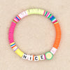 GO2BOHO Heishi Beads Braclets Summer Beach  Jewelry 2021 Cute Fruit Bracelet Polymer Clay Bracelets For Women Letter Pulsera