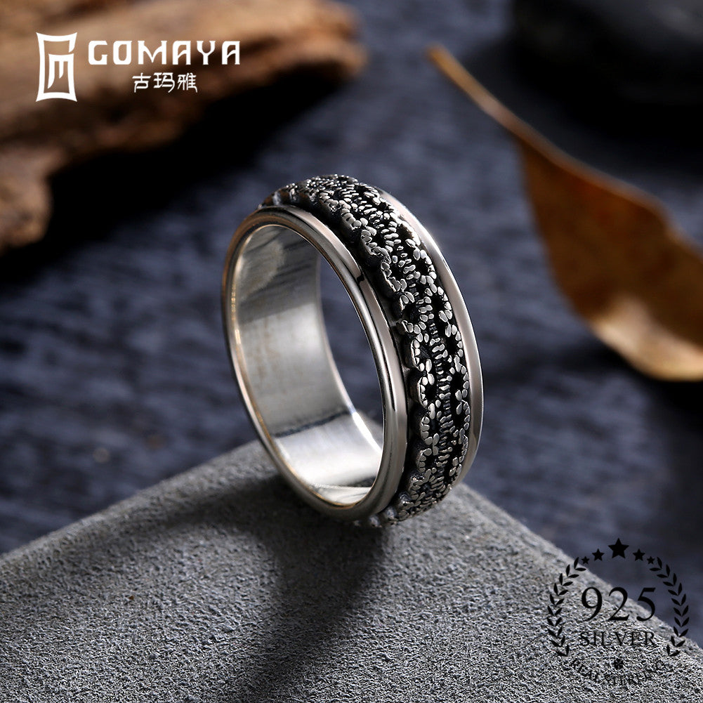 100% Real 925 Sterling Silver Rings Gift for Women Men Gothic Vintage Rock Punk Cocktail Party Gift Wholesale Bague