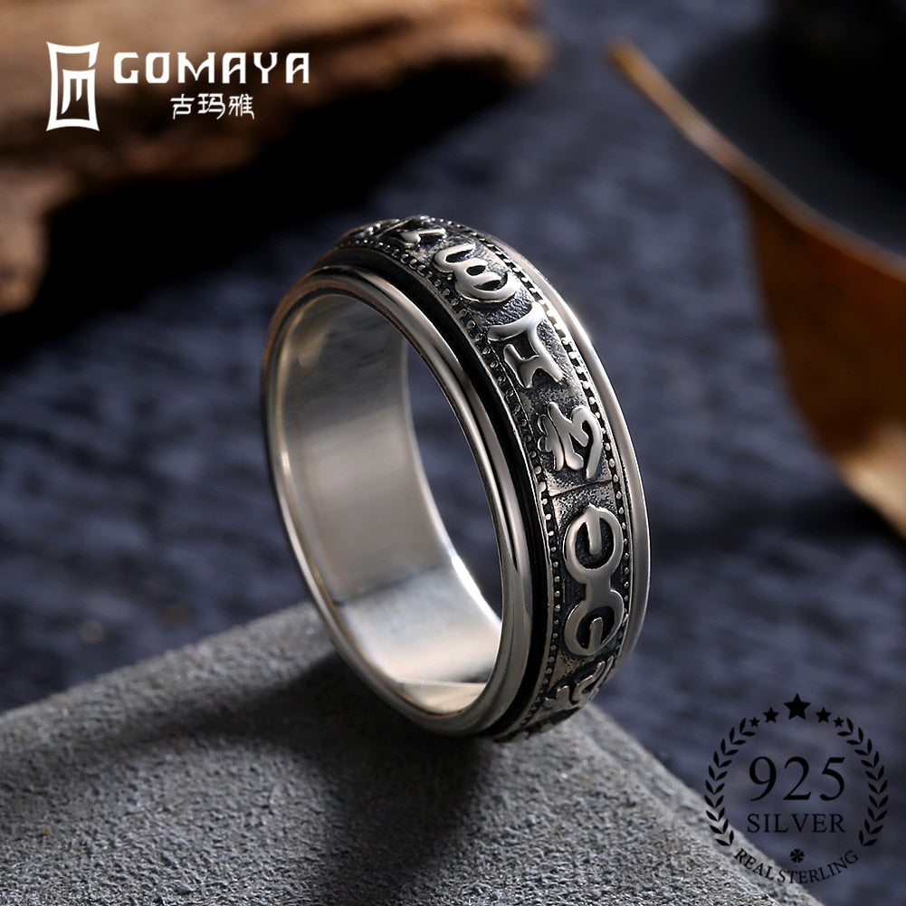 Mens Women 925 Sterling Silver Rings Vintage Punk Rock Ring Fashion Fine Jewelry Wholesale Gift Cocktail Party Anillos