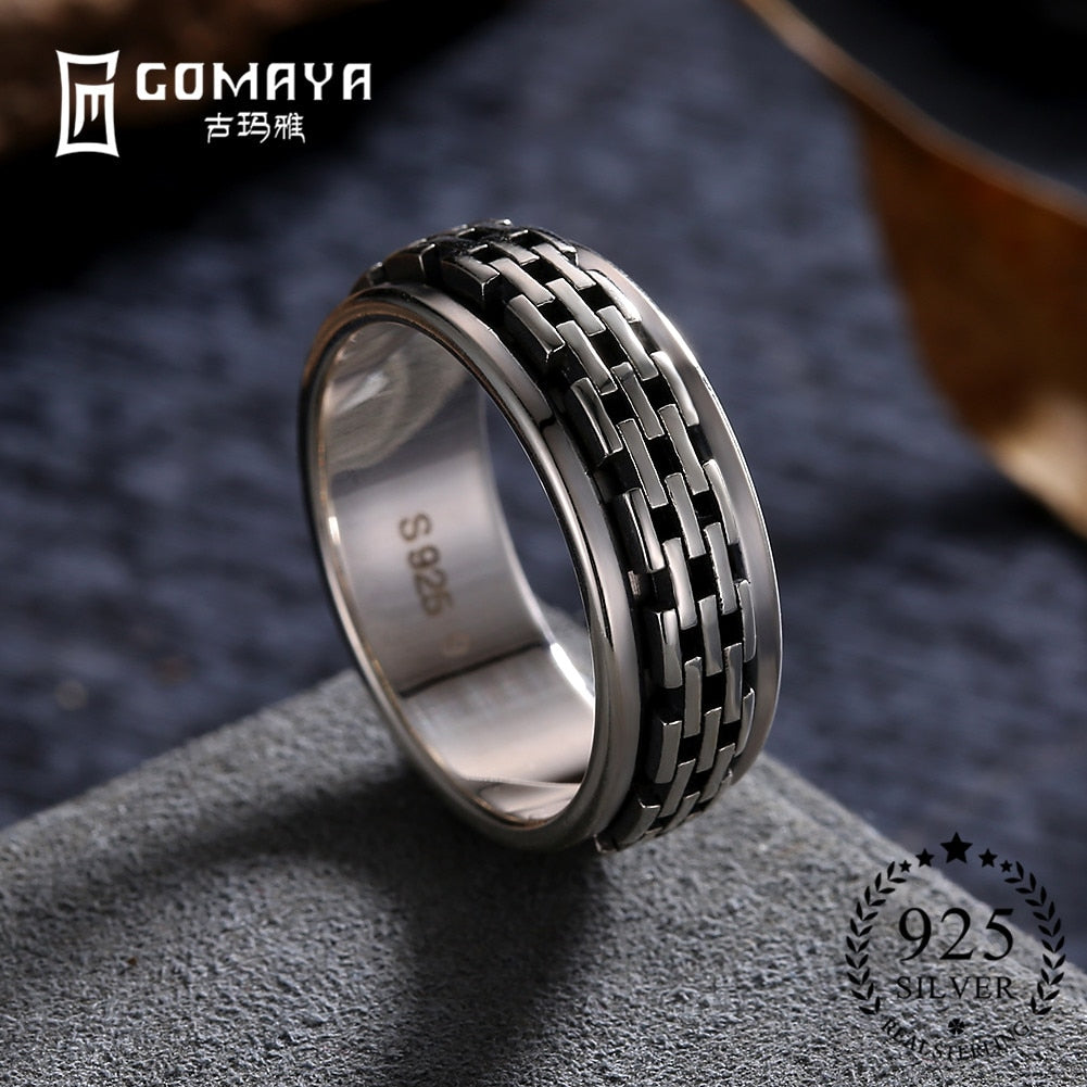 Women Mens 925 Sterling Silver Rings Gothic Vintage Rock Punk Cocktail Fine Jewelry Wholesale Gift Anillos