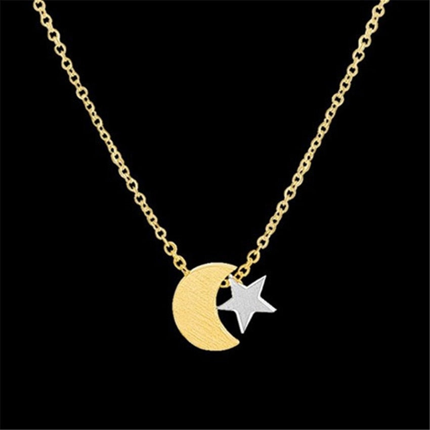 Stainless Steel Chain Bijoux Femme Moon & Star Heart Puzzle Mountain Camera Graduate Chokers Necklaces Women