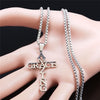 GRACE AMAZING Cross Stainless Steel Necklace Women/Men Pendant Necklace The Wheel of Fortune Jewelry cadenas mujer N1197S03