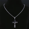 GRACE AMAZING Cross Stainless Steel Necklace Women/Men Pendant Necklace The Wheel of Fortune Jewelry cadenas mujer N1197S03