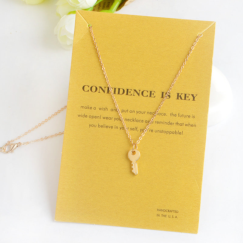 GUARDIAN ANGEL, RISING STAR, KARMA, CONFIDENCE IS KEY Pendant Necklace Gold Silver Minimalist Angel Wings Mini collar collier