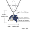 GUCY Dolphin Pendant Iced Out Necklace Chain Bling Cubic Zircon Personality Hip Hop Rock Jewelry