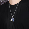 GUCY Dolphin Pendant Iced Out Necklace Chain Bling Cubic Zircon Personality Hip Hop Rock Jewelry
