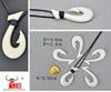 GX002 Handmade Men's Jewelry Primitive tribes Zealand Maori Pendant Yak Bone Fish Hook Choker Womens Necklace for surfing