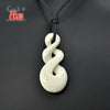 GX011 Handmade Carved Twisted Zealand Maori Tribal Choker WoMen's Men's Necklace Yak Bone Infinity Pendant for surfing