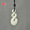 GX011 Handmade Carved Twisted Zealand Maori Tribal Choker WoMen's Men's Necklace Yak Bone Infinity Pendant for surfing