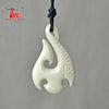 GX035 Zealand Maori jewelry handmade yak bone Fish hook pendant Primitive tribes totem amulet Hawaii pendant for gift