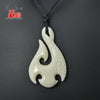 GX035 Zealand Maori jewelry handmade yak bone Fish hook pendant Primitive tribes totem amulet Hawaii pendant for gift