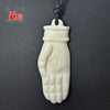 GX045 Primitive totem yak bone amulet jewelry handmade-carved Hand of God pendant hand of Fatima necklace Hamsa Choker