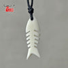 GX073 Hawaii jewelry Primitive tribes Choker Handmade Carved fishbone necklace woman yak bone pendant necklaces of surfing