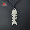 GX073 Hawaii jewelry Primitive tribes Choker Handmade Carved fishbone necklace woman yak bone pendant necklaces of surfing