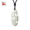 GX088  Zealand Maori handmade jewelry men sea waves necklace women yak bone pendant necklaces of surfing