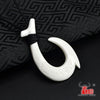 GX121 Handmade Men's Jewelry Primitive tribes Zealand Maori Pendant Yak Bone Fish Hook Choker Hawaii Necklace for surfing