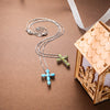 GZ ZONGFA Selling Trendy Jewelry Natural Peridot 925 Sterling Silver Cross Women Wedding Chain Necklace