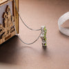 GZ ZONGFA Selling Trendy Jewelry Natural Peridot 925 Sterling Silver Cross Women Wedding Chain Necklace