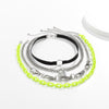 Gaku Exaggerated Punk Geometric Lock Mixed Necklace Hip Hop Street Gothic Fluorescent Hollow Chain Necklace