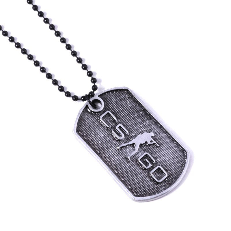 Game CS GO Gun Knife Wing Necklace Beads Chain Collier Homme Men Pendant Necklace for Men Jewelry