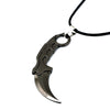 Game CSGO Karambit Butterfly Necklace for Men CS GO Leather Chain Knife Weapon M9 Choker Necklaces Dagger Claw Male Jewelry