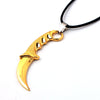 Game CSGO Karambit Butterfly Necklace for Men CS GO Leather Chain Knife Weapon M9 Choker Necklaces Dagger Claw Male Jewelry