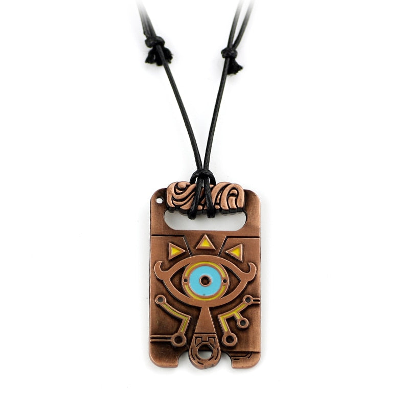 Game Jewelry Legend of  Necklace Sheikah Slate Pendant Totem Rope Chain Jewelry For Fans Gift
