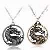 Game Jewelry Mortal Kombat Necklace Dragon Pendant Necklaces Trinket Link Chain Metal Charm Choker kolye