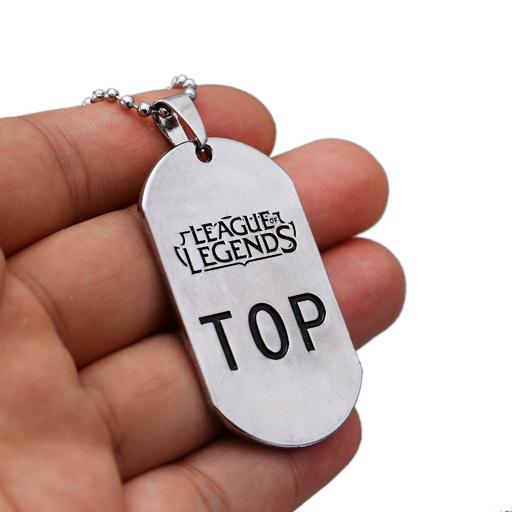 Game League of LOL Necklace Legend Dog Tag Stainless Steel Metal Bead Chain Pendant Men Women Necklaces Jewelry Accessories