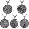 Game Necklace Wild Hunt Wolf Medallion Round Necklace Men Pendant Metal Chian Wicher 3 Geralt Cosplay Classic Jewelry