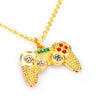 Gamepad Game Controller Pendant Necklaces Creative Gameing Hip-Hop  Jewelry Metal Gold Colour for Women Men Gift