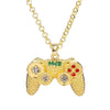 Gamepad Game Controller Pendant Necklaces Creative Gameing Hip-Hop  Jewelry Metal Gold Colour for Women Men Gift