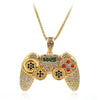 Gamepad Men's Pendant Necklace Zircon Crystal Chain Charm  Aesthetic Party Men's Jewelry