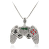 Gamepad Men's Pendant Necklace Zircon Crystal Chain Charm  Aesthetic Party Men's Jewelry
