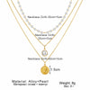 Gargantilla multicapa con cadena de monedas para mujer, collar de perlas de Color dorado y plateado, colgante con retrato de moda, joyería para mujer