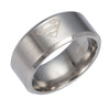 Gaxybb Superman stainless steel ring men's ring superman logo ring fashion 3-color finger rings
