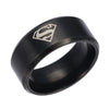 Gaxybb Superman stainless steel ring men's ring superman logo ring fashion 3-color finger rings