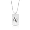 Gay Flag Stainless Steel Army Tag Lovers Pendant Necklace Pride LGBT Gay Lesbian Logo Dog Tag Necklace Punk Jewelry YMCA