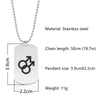 Gay Flag Stainless Steel Army Tag Lovers Pendant Necklace Pride LGBT Gay Lesbian Logo Dog Tag Necklace Punk Jewelry YMCA