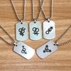 Gay Flag Stainless Steel Army Tag Lovers Pendant Necklace Pride LGBT Gay Lesbian Logo Dog Tag Necklace Punk Jewelry YMCA