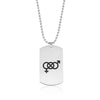 Gay Flag Stainless Steel Army Tag Lovers Pendant Necklace Pride LGBT Gay Lesbian Logo Dog Tag Necklace Punk Jewelry YMCA