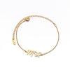 Gelang Kaki Huruf Inisial Kupu-kupu untuk Wanita Gelang Kaki Baja Tahan Karat Berlapis Emas Perhiasan Alfabet Pasangan Tren 2023 Bijoux